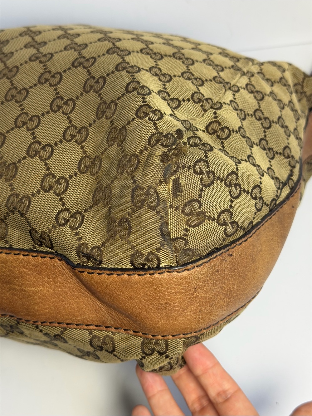 Gucci GG Monogram Canvas Hobo Shoulder Bag - Picture 9 of 16
